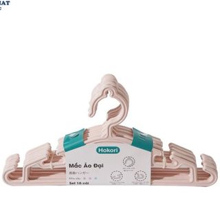 Sét 10 Móc Nhựa Treo Quần Áo Trẻ Em Hokori (2830) Mắc áo em bé cao cấp an toàn A1441