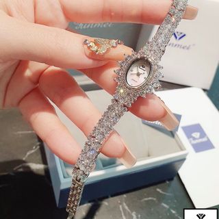 ĐỒNG HỒ NỮ CHÍNH HÃNG FUNMEI F5718  ĐÁ SWAROSKI TRÁI TIM FULLBOX TEM HÃNG