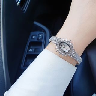 ĐỒNG HỒ NỮ CHÍNH HÃNG FUNMEI F5718  ĐÁ SWAROSKI TRÁI TIM FULLBOX TEM HÃNG