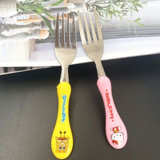 Nĩa hoạt hình nhiều màu sắc cho trẻ em, nĩa trái cây hoạt hình dễ thương A1355