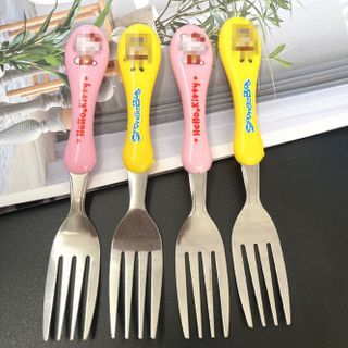 Nĩa hoạt hình nhiều màu sắc cho trẻ em, nĩa trái cây hoạt hình dễ thương A1355