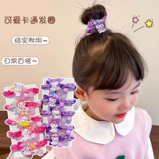 Dây buộc tóc tết hồng kèm mascot dễ thương – nổi bật, mềm mại, siêu xinh cho bé gái