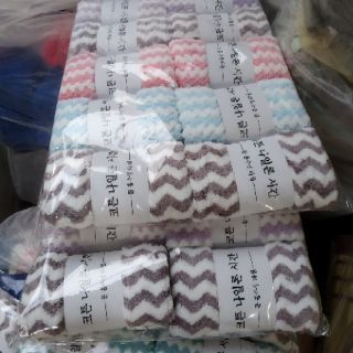 Khăn Mặt Nếp Sọc Siêu Mịn Khăn Tắm Hàn Quốc 30x50cm A0822