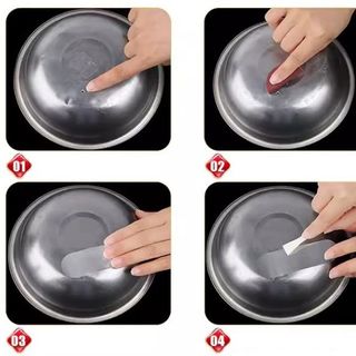 Miếng dán vá xoong nồi chậu inox chịu nhiệt độ cao miếng dán bạc sửa chữa đáy nồi bị lủng lỗ A1118