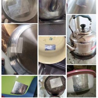 Miếng dán vá xoong nồi chậu inox chịu nhiệt độ cao miếng dán bạc sửa chữa đáy nồi bị lủng lỗ A1118
