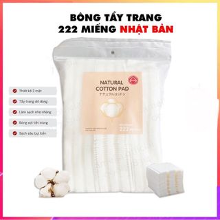 Bông Tẩy Trang 3 Lớp Natural cotton pads 222 Miếng Vệ Sinh Da Mặt A0843