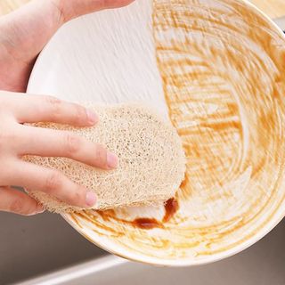 Miếng rửa chén xơ mướp tự nhiên làm sạch nhà bếp miếng cọ rửa xơ mướp giẻ rửa chén A1124