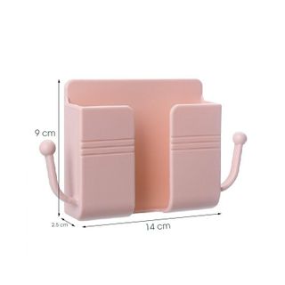 Kệ Dán Tường Đỡ Điện Thoại Sạc Pin Việt Nhật, Kệ Đỡ Điện Thoại Có Móc Treo Đồ (5689) A1442