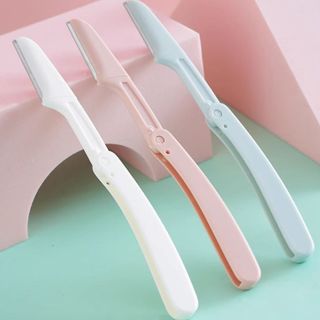 Bộ 3 dao tỉa lông mày an toàn có thể gập chống trầy xước dành cho người mới bắt đầu A1146