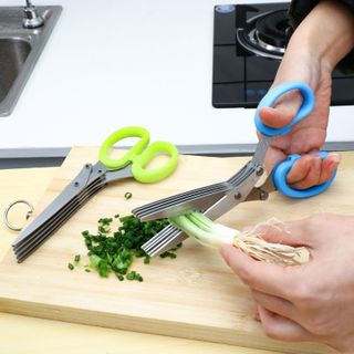 Kéo cắt nhỏ 5 Lớp cắt hành lá đa năng bằng thép không gỉ nhiều lớp kéo cắt gia vị A1321