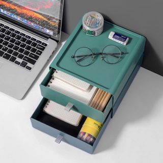 Hộp đựng đồ ngăn kéo nhiều màu sắc đựng đồ dùng học sinh đồ dùng văn phòng phẩm giá để đồ để bàn A0251