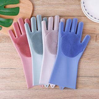 Bao Tay Rửa Chén Silicon Găng Tay Rửa Chén Bát Silicon Vệ Sinh Đa Năng A1812