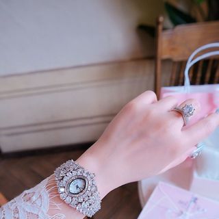 ĐỒNG HỒ NỮ CHÍNH HÃNG BRIDETALK VƯƠNG MIỆN ĐÍNH HỘT XOÀN NHÂN TẠO FULLBOX