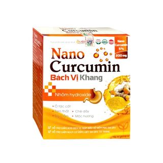 Gel Nano Curcumin Bách Vị Khang giảm acid dịch vị, giúp bảo vệ niêm mạc dạ dày hộp 20 gói