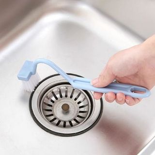 Bàn chải cong vệ sinh hình chữ V cán dài bàn chải vệ sinh góc toilet bồn rửa chén sàn nhà A1712