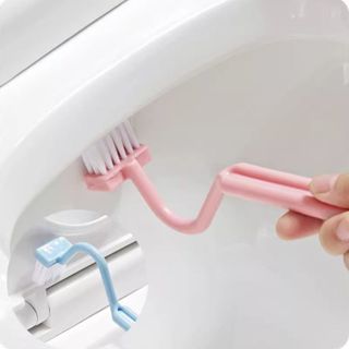 Bàn chải cong vệ sinh hình chữ V cán dài bàn chải vệ sinh góc toilet bồn rửa chén sàn nhà A1712