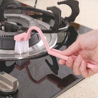 Bàn chải cong vệ sinh hình chữ V cán dài bàn chải vệ sinh góc toilet bồn rửa chén sàn nhà A1712