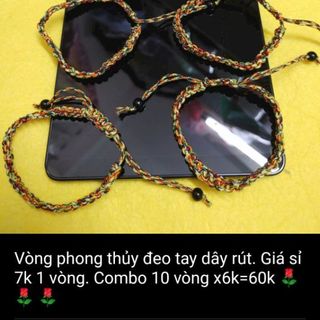Vòng đeo xinh đẹp nha vòng tay dây rút phong thủy free size