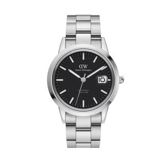 ĐỒNG HỒ NAM CAO CẤP DANIEL W ICONIC LINK AUTOMATIC DÂY THÉP BẠC MẶT ĐEN FULLBOX