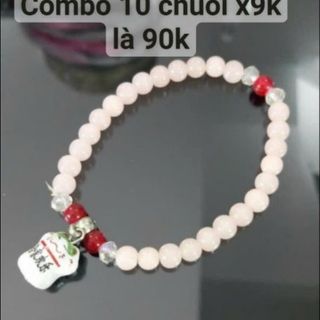 Chuỗi vòng tay mix mặt mèo sứ xinh đẹp chuỗi đeo tay nữ có nhiều màu sắc nha