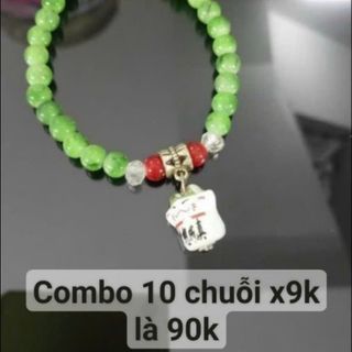 Chuỗi vòng tay mix mặt mèo sứ xinh đẹp chuỗi đeo tay nữ có nhiều màu sắc nha