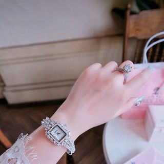 ĐỒNG HỒ NỮ CHÍNH HÃNG BRIDE TALK MẶT VUÔNG ĐÍNH SWAROSKI FULL DÂY FULLBOX TEM