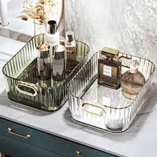 Khay Nhựa Trong Suốt Đựng Mỹ Phẩm Đựng Đồ Vật Dụng Để Bàn A1462