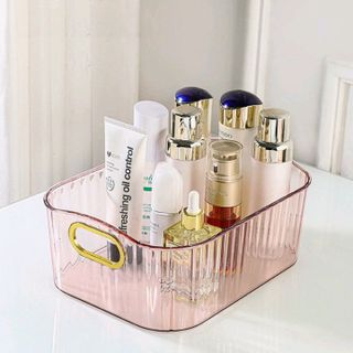 Khay Nhựa Trong Suốt Đựng Mỹ Phẩm Đựng Đồ Vật Dụng Để Bàn A1462