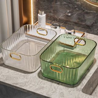 Khay Nhựa Trong Suốt Đựng Mỹ Phẩm Đựng Đồ Vật Dụng Để Bàn A1462