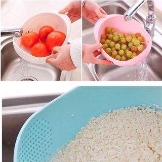 Dụng cụ rửa vo gạo đa năng nhà bếp giỏ rửa rau củ thoát nước rửa rây vo gạo bằng nhựa đa năng A1652