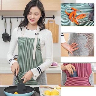 Tạp Dề Kẻ Sọc Có Túi Và Khăn Lau 2 Bên Có Túi A1542