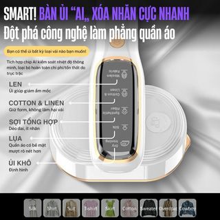 Bàn Ủi Hơi Nước TEKYOMI ST-01M 1200W – Bàn Ủi Cầm Tay Thông Minh, Diệt Khuẩn, Khử Mùi