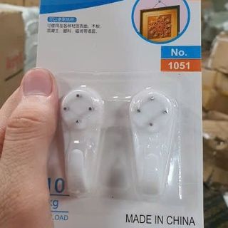 Vỉ 2 Móc Đinh Đóng Tường Gim Tường Treo Tranh ,Treo Vật Dụng Gia Đình, Móc Treo Đồ Đa Năng A1553