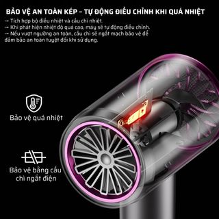 Máy sấy tóc TEKYOMI STL-8878Pro công suất 2000W