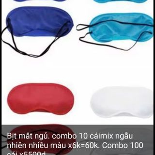 Bịt mắt ngủ mẫu trơn có nhiềuu màu sắc nha