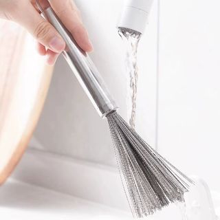 Cọ dây thép vệ sinh xoong nồi có tay cầm bàn chải cọ rửa nồi chén bát đồ dùng nhà bếp dây thép A1714