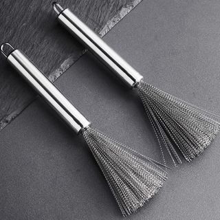 Cọ dây thép vệ sinh xoong nồi có tay cầm bàn chải cọ rửa nồi chén bát đồ dùng nhà bếp dây thép A1714