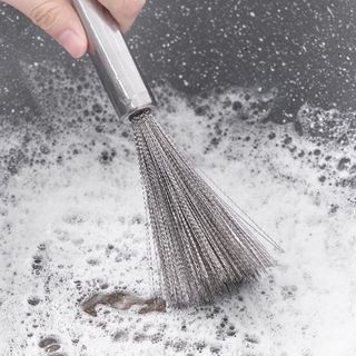 Cọ dây thép vệ sinh xoong nồi có tay cầm bàn chải cọ rửa nồi chén bát đồ dùng nhà bếp dây thép A1714