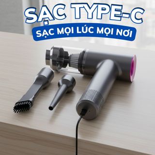 Máy Hút Bụi Cầm Tay Mini TEKYOMI EG-122 – Lực Hút 20.000Pa