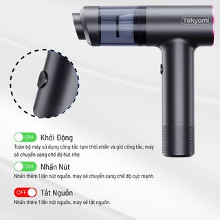 Máy Hút Bụi Cầm Tay Mini TEKYOMI EG-122 – Lực Hút 20.000Pa