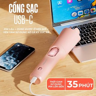 Máy Uốn Tóc Không Dây TEKYOMI MT-01 | Ceramic Bảo Vệ Tóc, Pin 5000mAh, Sạc Type-C