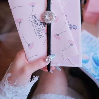 ĐỒNG HỒ NỮ CHÍNH HÃNG BRIDETALK DÂY DA ĐEN MẶT PHA LÊ FULLBOX