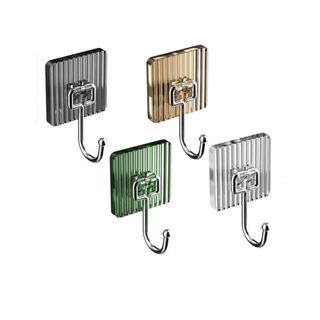 Móc Dán Tường Phơi Quần Áo Mắc Áo Treo Đồ, Móc Chịu Lực Bản Lớn Móc Inox Siêu Dính A1624