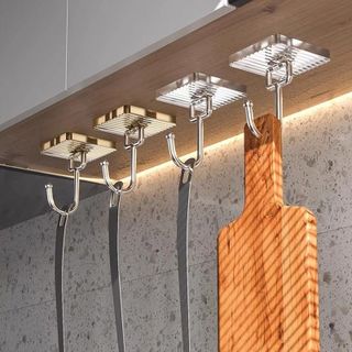 Móc Dán Tường Phơi Quần Áo Mắc Áo Treo Đồ, Móc Chịu Lực Bản Lớn Móc Inox Siêu Dính A1624