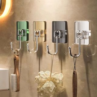 Móc Dán Tường Phơi Quần Áo Mắc Áo Treo Đồ, Móc Chịu Lực Bản Lớn Móc Inox Siêu Dính A1624