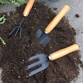 Bộ Cụng Cụ 3 Món Trồng Cây Cảnh, Cuốc Cào Xẻng Làm Vườn Trồng Rau Sạch Tại Nhà A1841