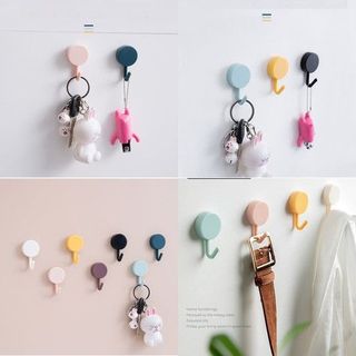 Vỉ 10 Móc Dán Tường PHỐI MÀU Chịu Lực Móc Phơi Quần Áo Treo Tường Đa Năng A1832