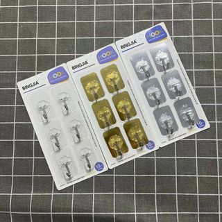 Vỉ 6 Móc Dán Tường Siêu Dính Chịu Lực Chất Lượng Cao 5.5X3.6CM A1911