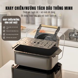 Nồi chiên không dầu TEKYOMI NC-01 – Dung tích 12L, công suất 1800W, Cửa sổ 270°