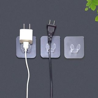 Móc Dán Tường Treo Phích Cắm Điện Trong Suốt Chịu Lực Tiện ích A1631